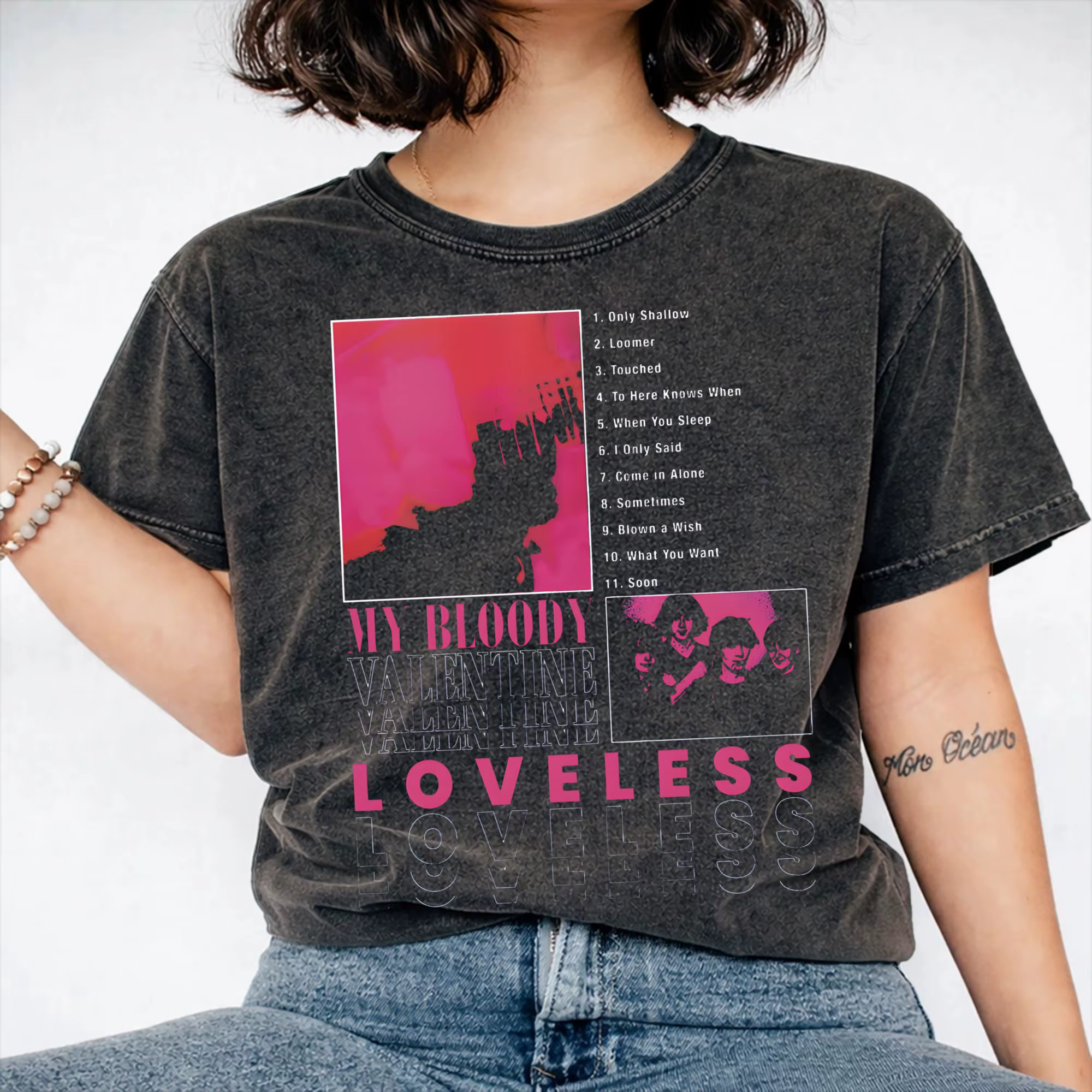 T-shirt délavé My Bloody Valentine mbv band pour hommes et femmes, Streetwear Hip Hop, T-shirt d'été à manches courtes