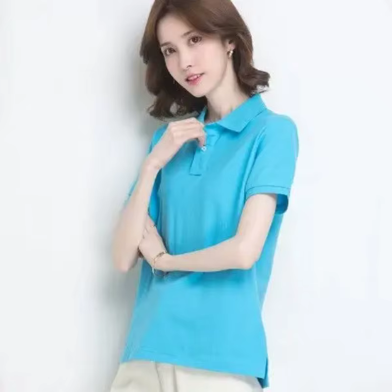 T-shirt bouffant uni à manches courtes pour femmes