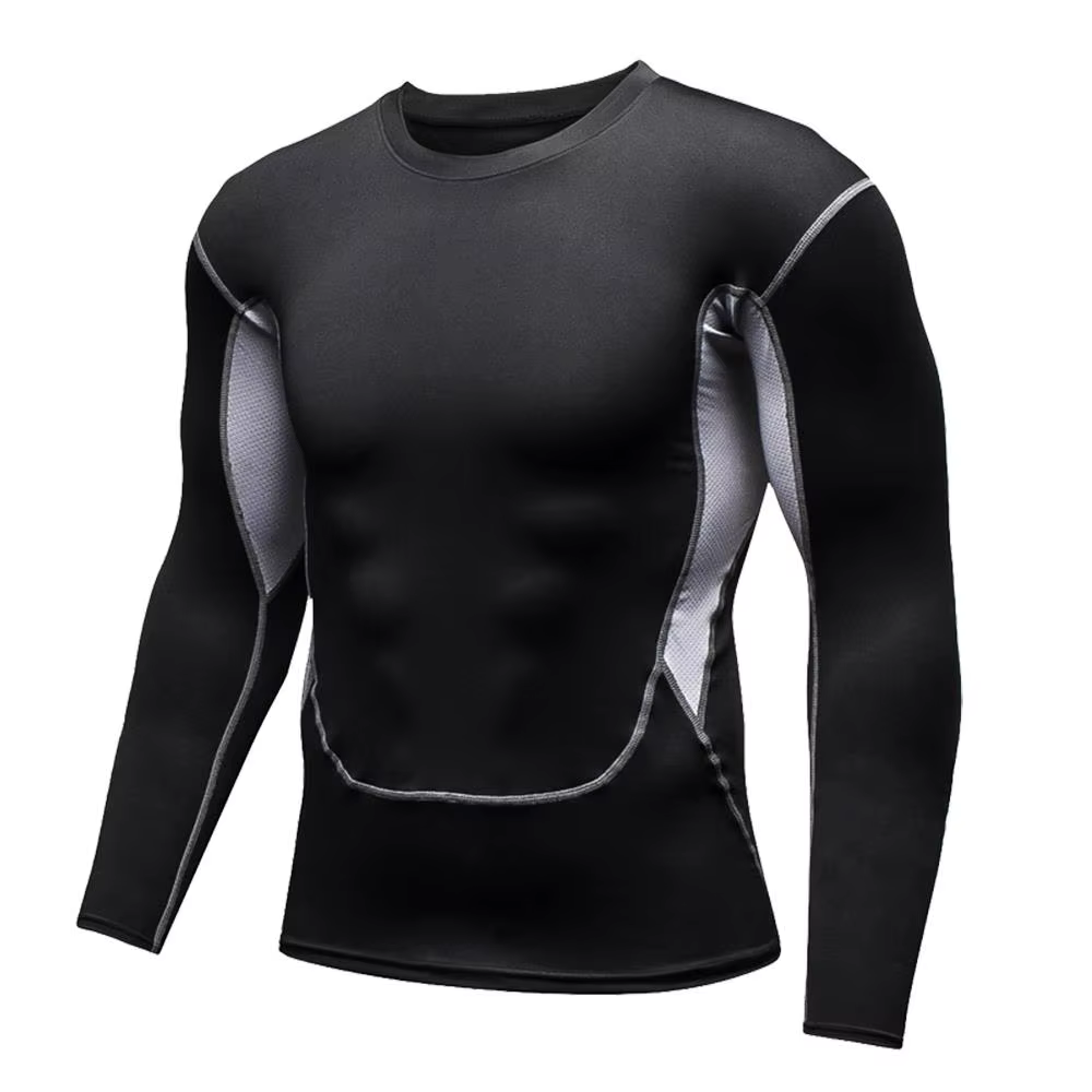 Chemise de Compression à séchage rapide moto T-Shirt serré hommes salle de sport Fitness T