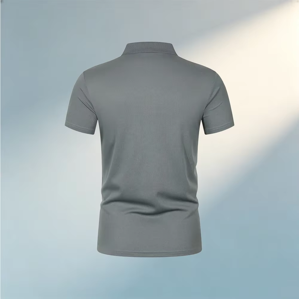 Chemises polo unies pour hommes à manches courtes