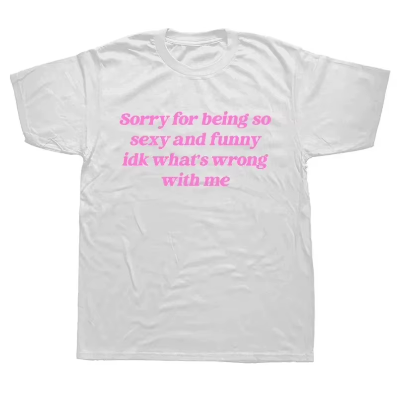 T-shirt vintage avec impression graphique « Désolé pour être si sexy et drôle »