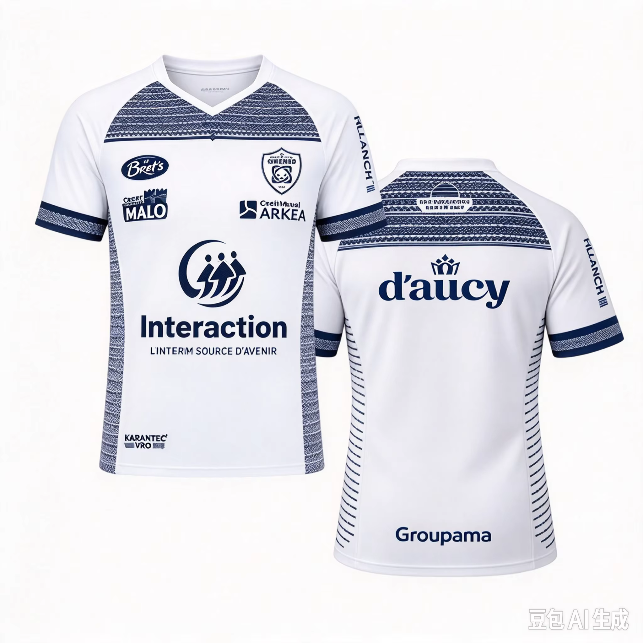 2026/27 Nouveau T-shirt unisexe TOP 14 RC pour les fans des sports de plein air, maillot de rugby d'entraînement pour hommes Vannes, séchage rapide, match familial, domicile