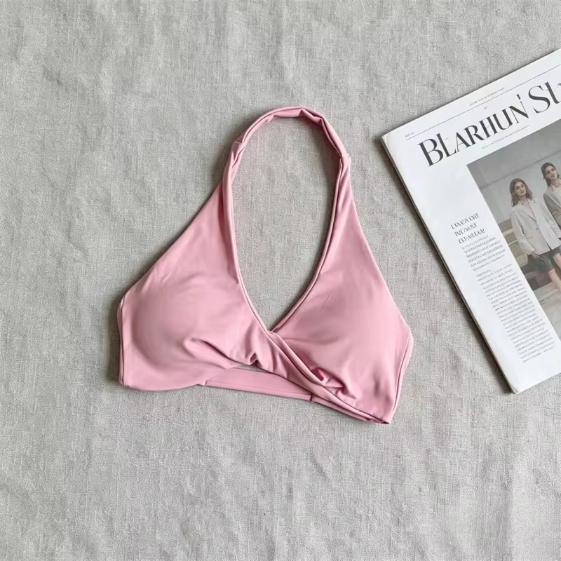 Soutien-gorge de sport Halter Twist Front pour femme