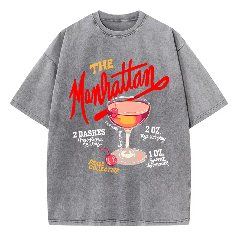 DistMurcia-T-shirt à col rond en coton délavé pour femme