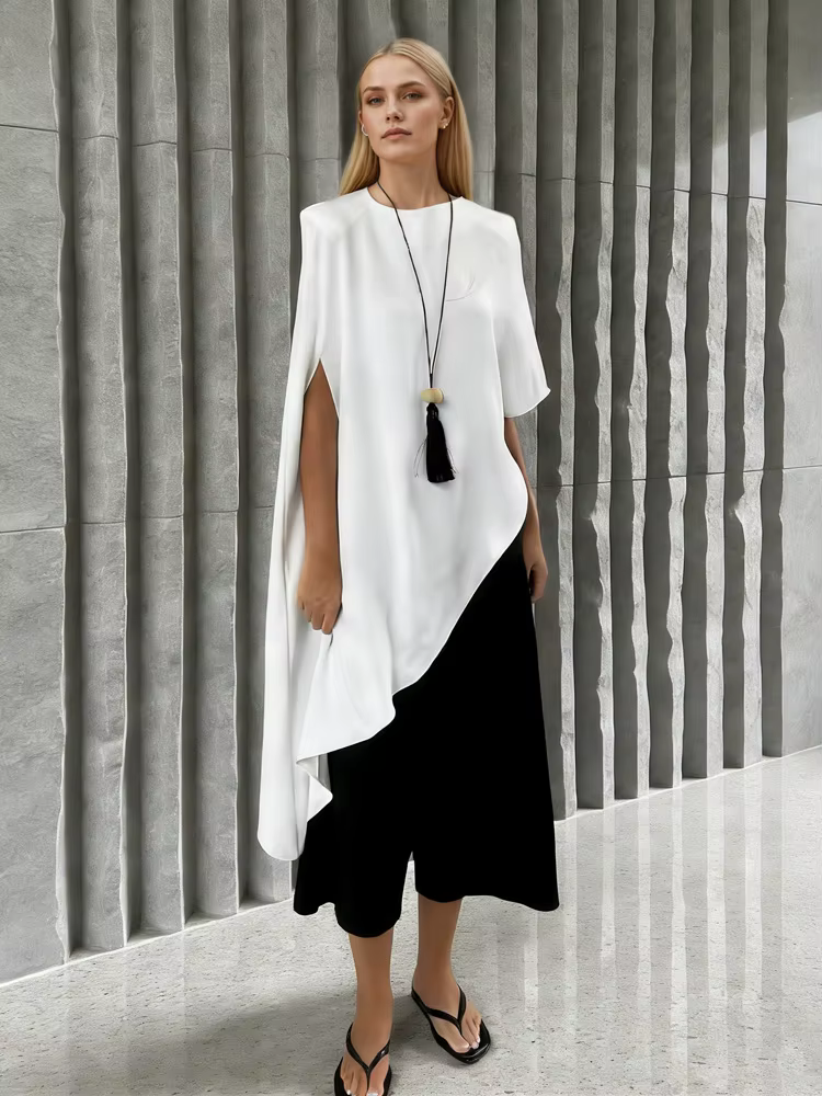 Tossy mode blanc Satin débardeur pour femmes à manches courtes en vrac solide élégant trajet automne 2025 vêtements