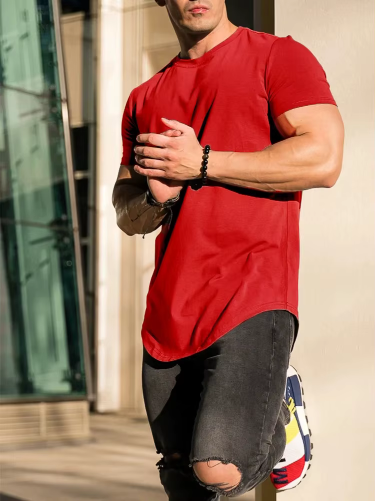 T-shirt de Fitness musculaire été hommes athloisir entraînement à manches courtes