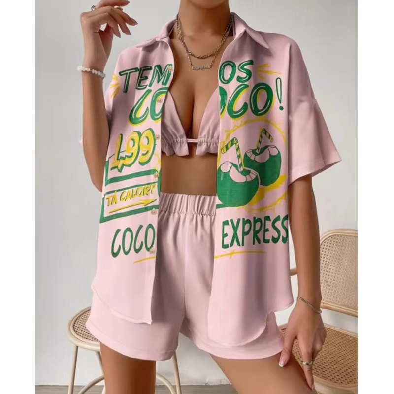 Ensemble T-shirt et Short à manches courtes pour femmes