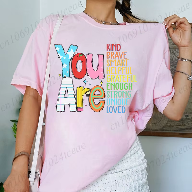 Vous êtes sortes chemises pour femmes retour à l'école T-shirts mode décontracté enseignant appréciation t-shirt