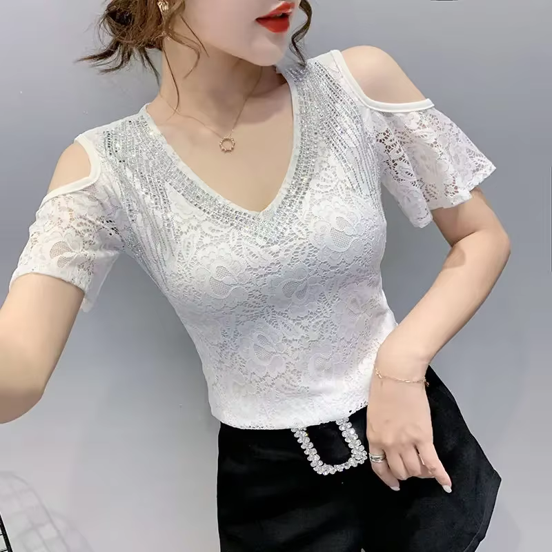T-shirt à paillettes pour femmes