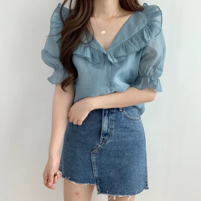 Blouses d'été pour femmes à manches bouffantes 2026