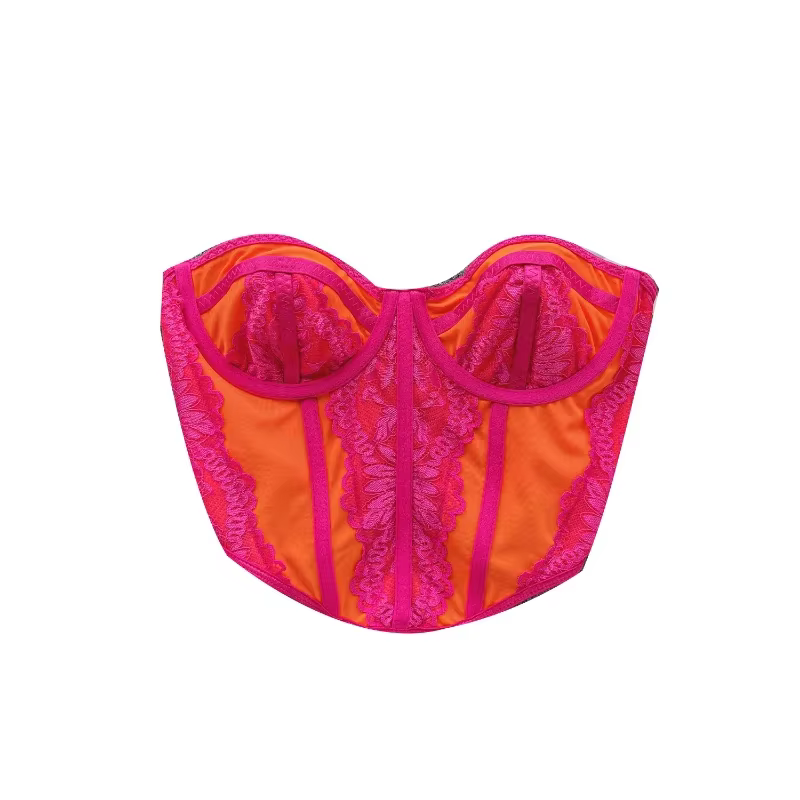Haut court avec soutien-gorge pour femmes