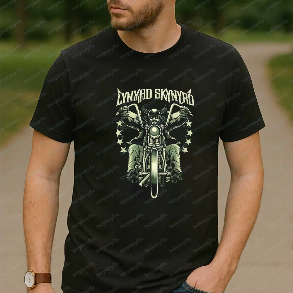 Lynyrd Skynyrd Band's Summer Fashion T-shirt confortable à manches courtes pour hommes et femmes