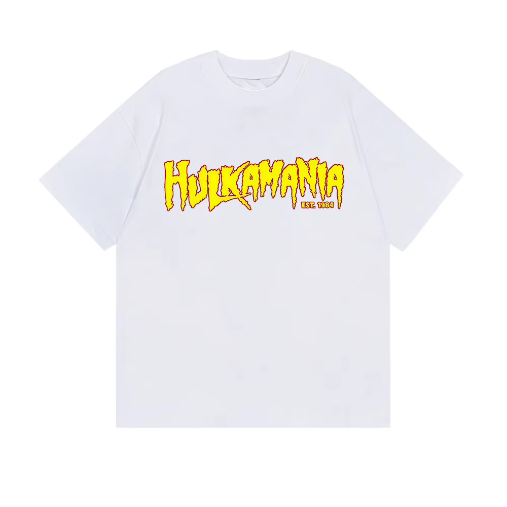 Hulk Hogan RIP Hulkamania t-shirts graphiques légende de lutte hauts T-shirt à manches courtes hommes rétro col rond