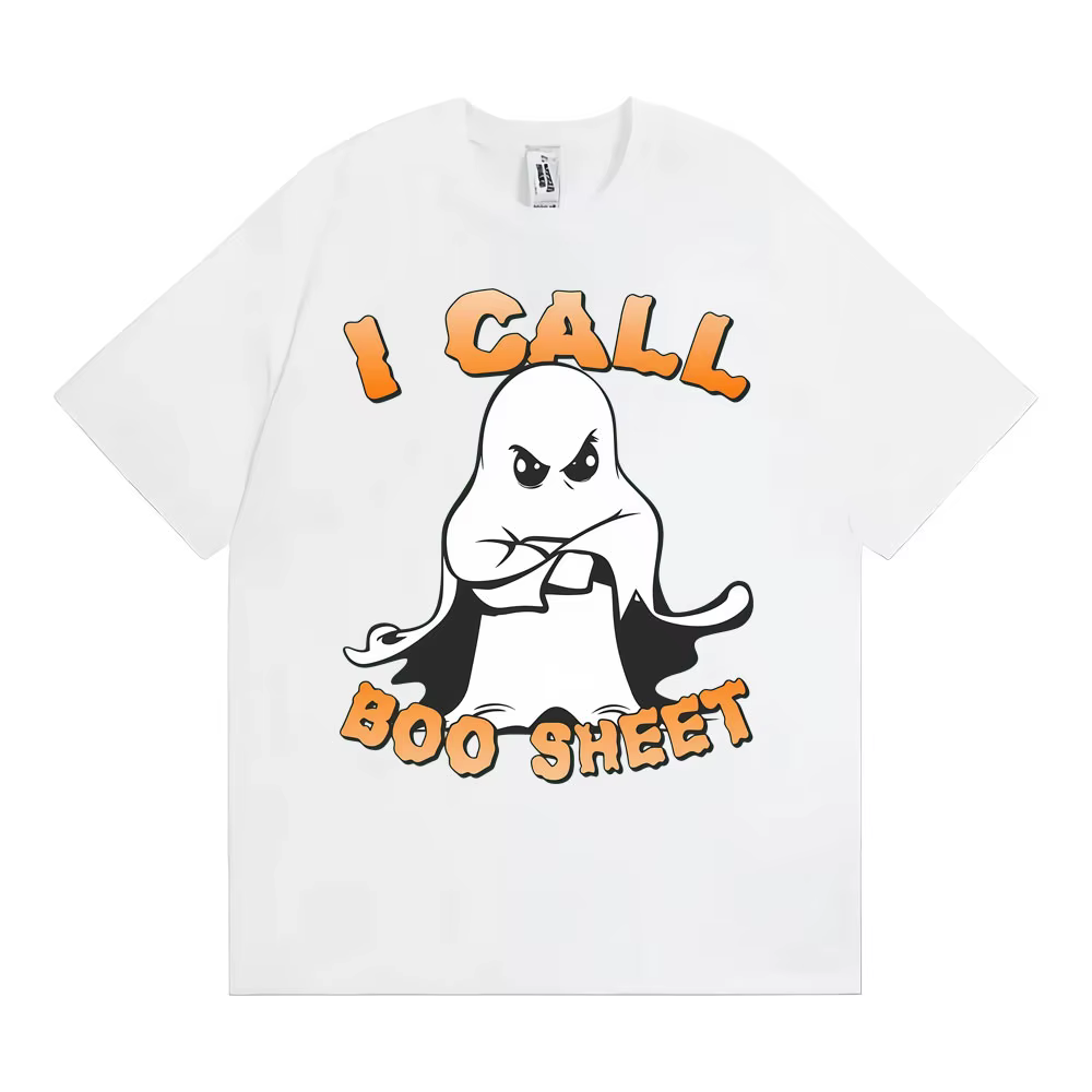 T-shirts graphiques amusants Halloween 'I Call Boo Sheet Ghost' pour hommes et femmes