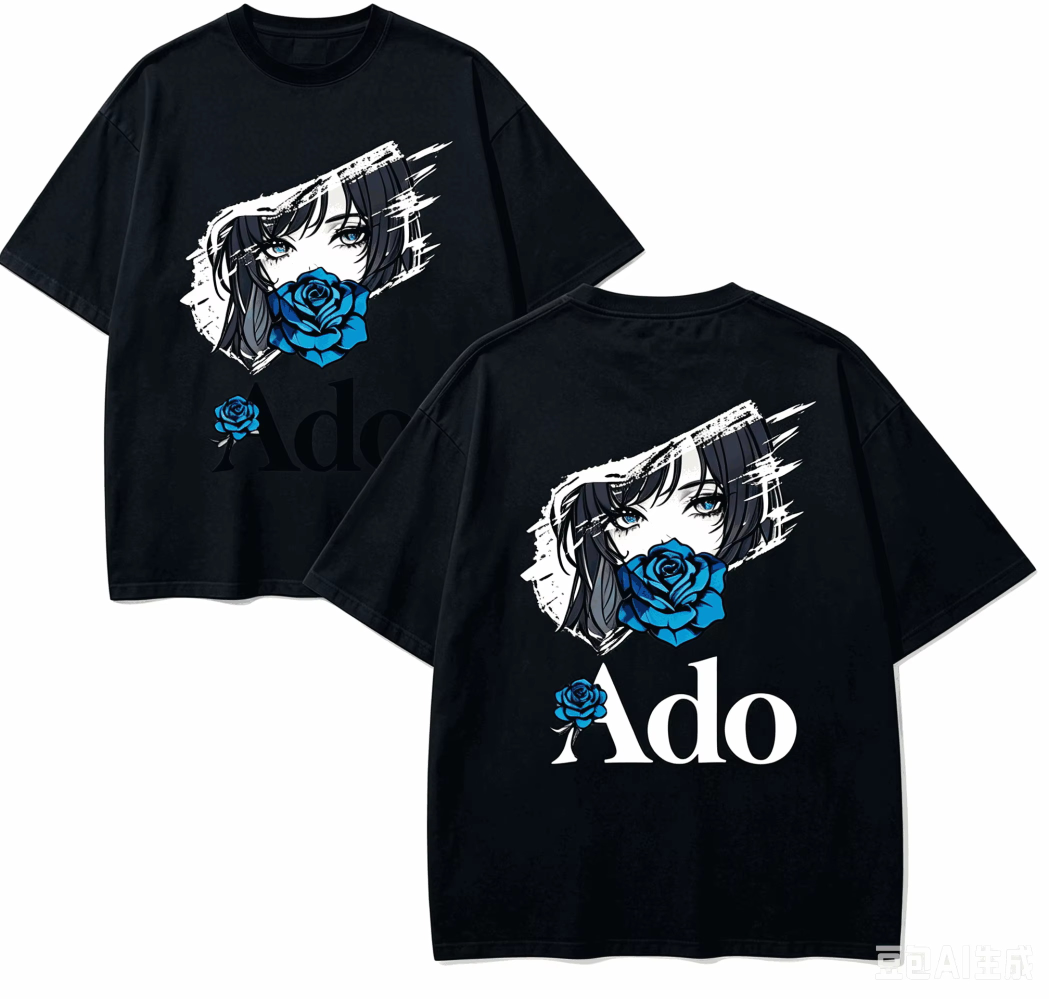 T-shirt Ado Anime Lover en coton Harajuku
