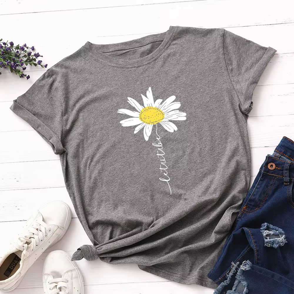 100% coton femmes T-Shirt 2025 été
