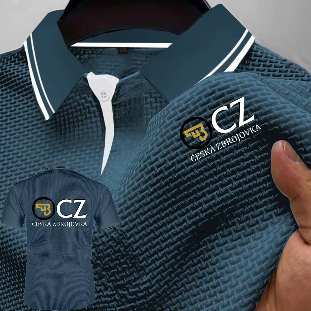 Polos CZ Ceska Zbrojovka armes à feu hommes glace soie Cool Fit hauts t-shirt Chic jeunesse