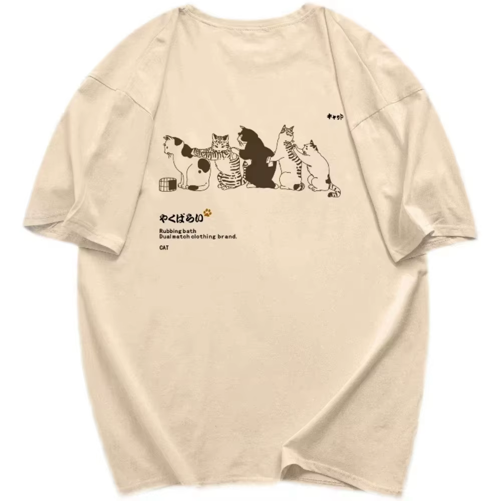 T-shirt oversize imprimé style Harajuku à manches courtes pour femme