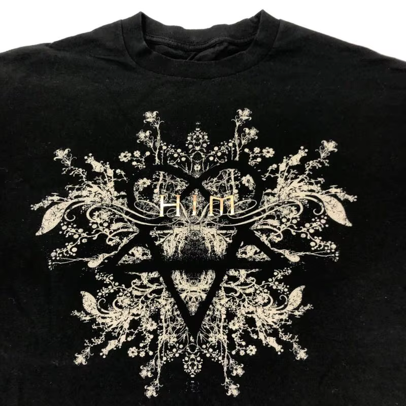 HIM Band Heartagram T-shirt noir 100 coton