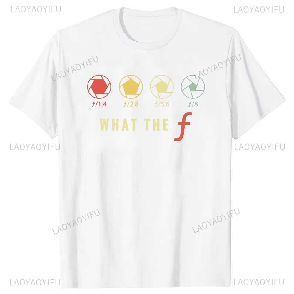 Photographe cadeau hommes coton t-shirts pour amoureux de la photographie été femme Streetwear ouverture caméra
