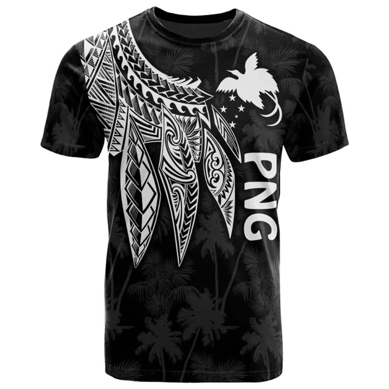 Papouasie-nouvelle-guin drapeau carte graphique t-shirts PNG emblème National t-shirt pour hommes vêtements polynésie
