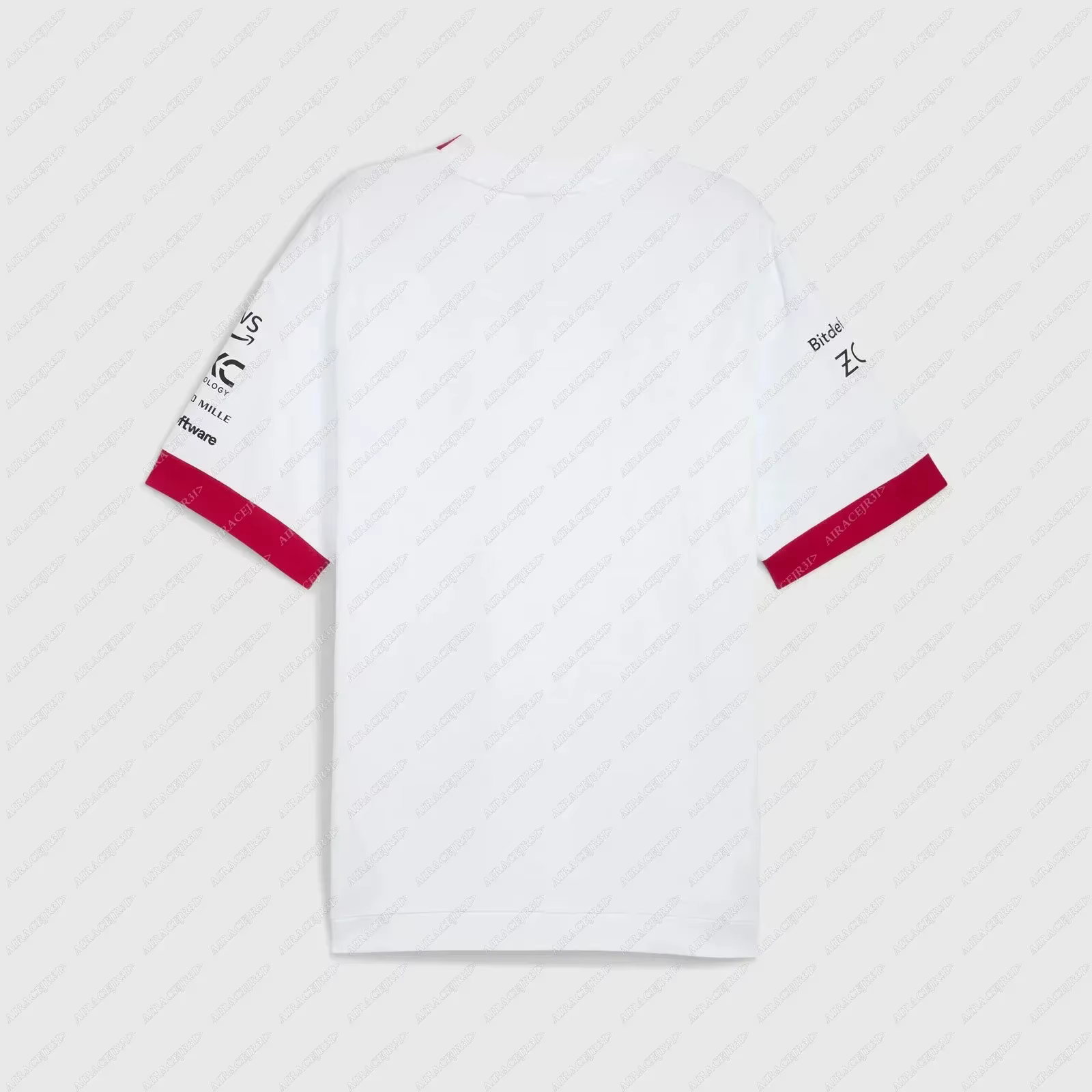 T-shirt Ferrari Officiel Équipe Motorsport Hamilton Leclerc Homme Blanc Rouge Été Séchage Rapide