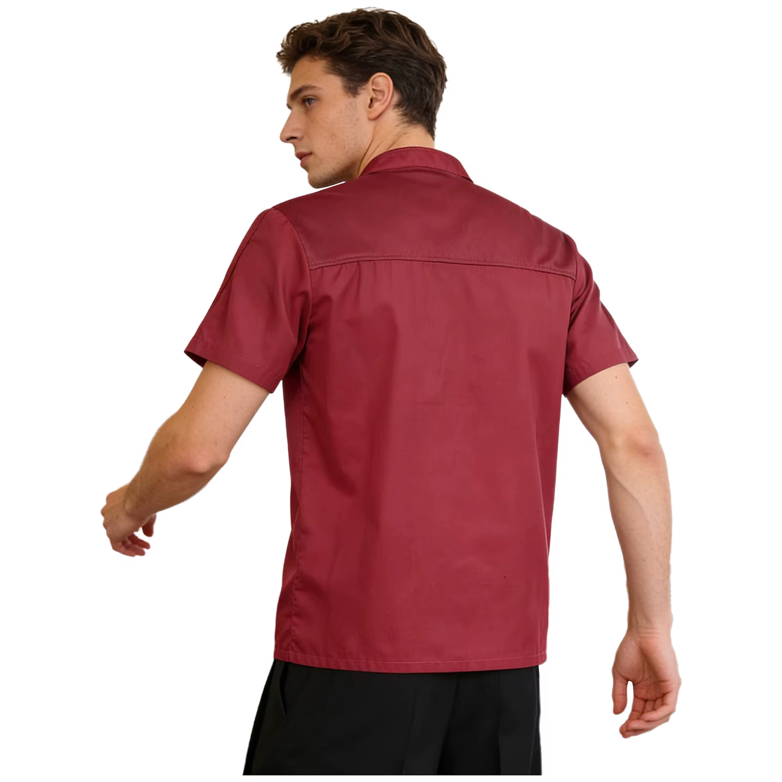 Veste de Chef Unisexe pour Hommes et Femmes, Col Croisé, Uniforme de Cuisine pour Restaurant et Hôtel, avec Poches, Tenue de Travail pour la Restauration