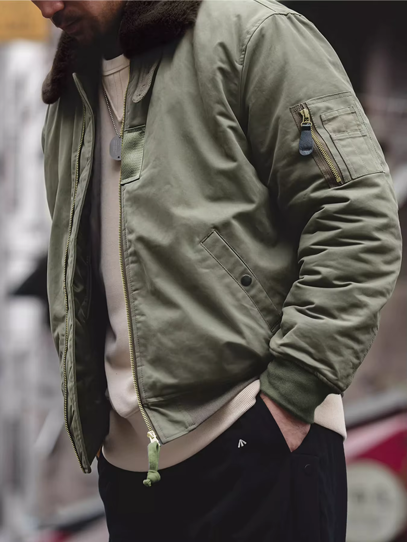 Veste bomber B-15 pour hommes