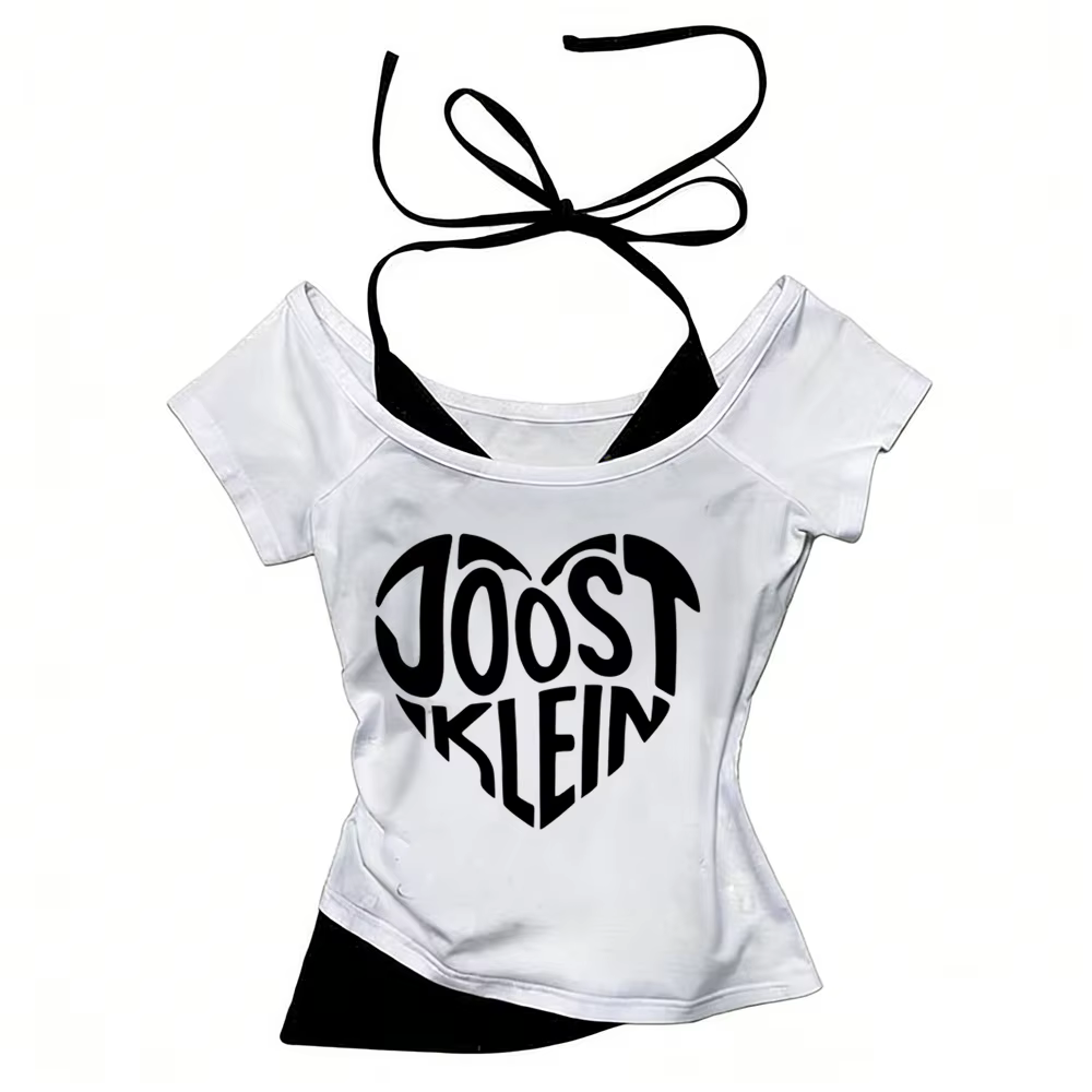 Joost Klein crop top pour femme harajuku kawaii emo t-shirt mignon manga alternative drôle graphique meme vintage