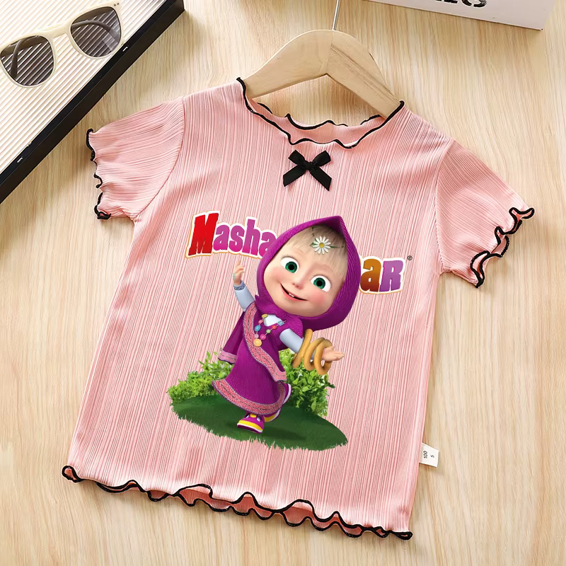 T-shirts à manches courtes pour enfants Mashas and The Bears