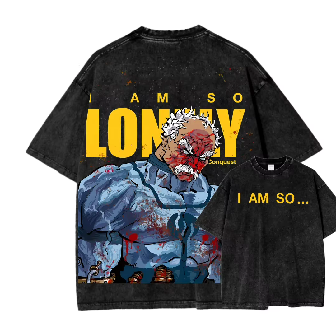 T-shirt en coton à col rond imprimé graphique d'anime de super-héros Invincible