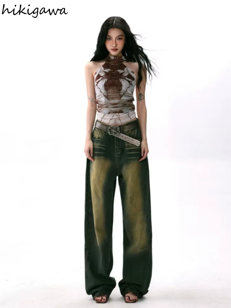 Y2k hauts débardeurs Sexy pour femmes Streetwear mode Camis cravate-teinture été sans manches haut court 2025 Ropa Mujer dos nu tunique gilet