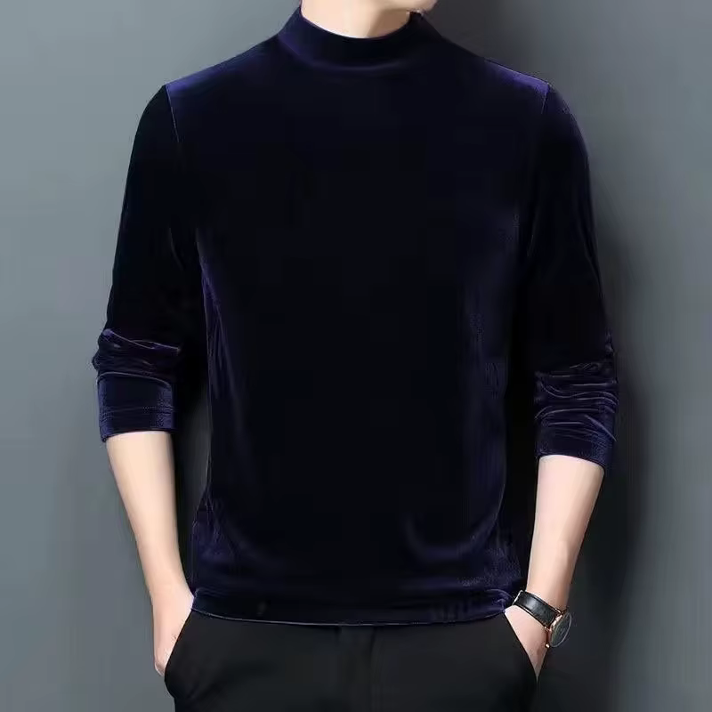 T-shirt en velours doré pour hommes