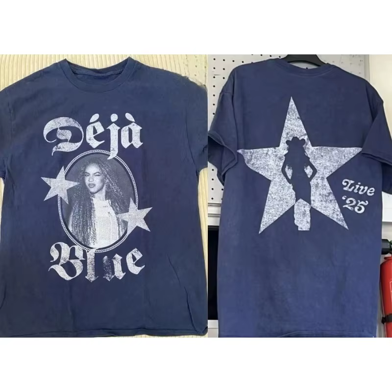 Deja bleu Beyonc É Tour modèle hommes T-shirt été nouveau Style unisexe