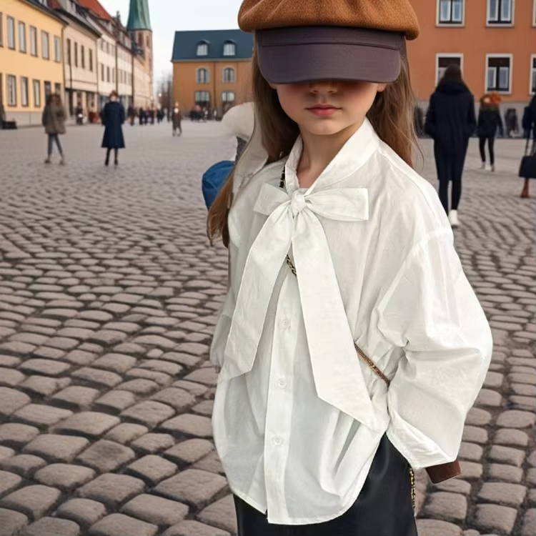 Chemise à Manches sulfpour Fille
