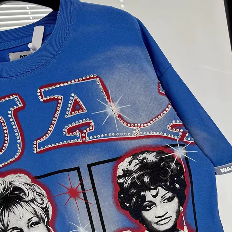 T-shirt Hole DUAA Blue Black Revived New Age pour hommes et femmes