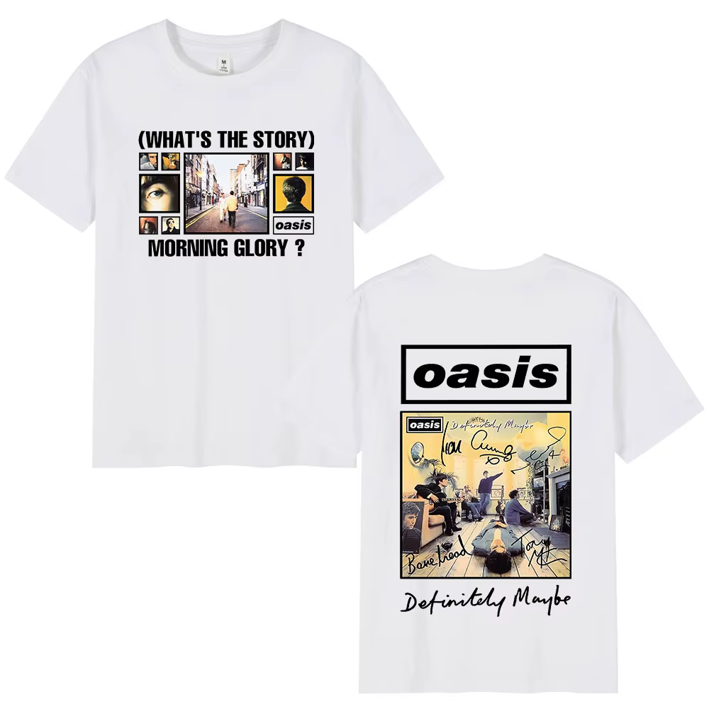 O-Oasis T-Shirts groupe de Rock britannique Vintage T-shirt hommes vêtements coton décontracté à manches courtes T dessus de chemise Streetwear Fans cadeau