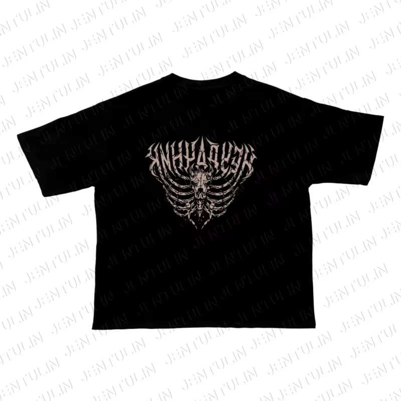 T-shirt Homme Oversize Streetwear Harajuku 5opka « Неудачник » Imprimé Graphique Rétro Hip Hop Esthétique Goth Y2K Manches Courtes
