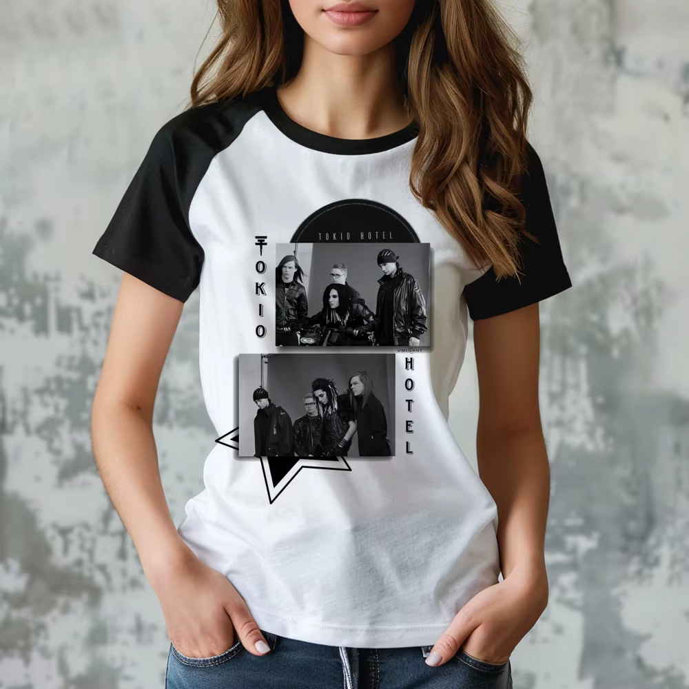 T-shirt Tokio Hotel pour femmes, streetwear, animé, Y2K, 600, vêtements de bandes dessinées