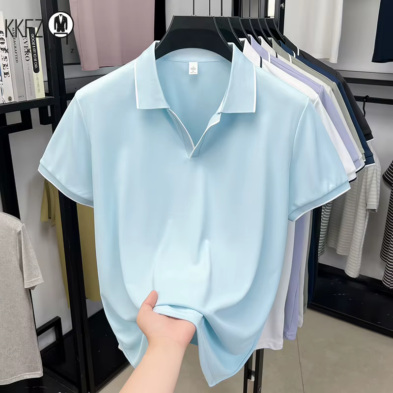 Polo à revers infroissable pour homme
