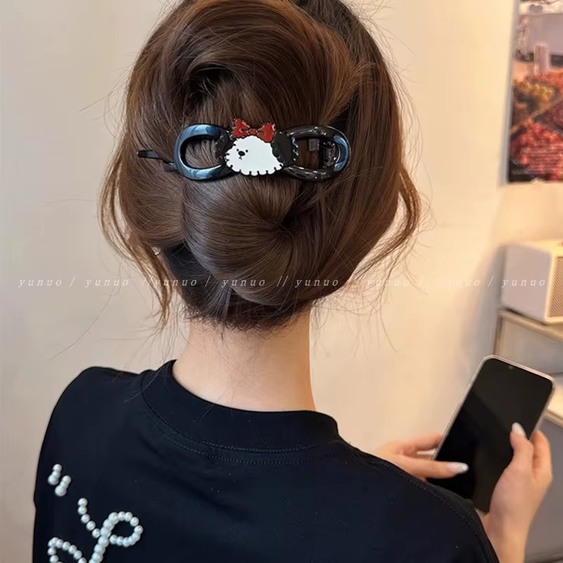 Barrettes à cheveux Hello Kitty mignonnes de style dessin animé