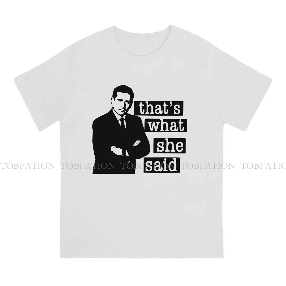 C'est ce que elle a dit hommes t-shirt le bureau Michael Scott TV O cou hauts 100% coton