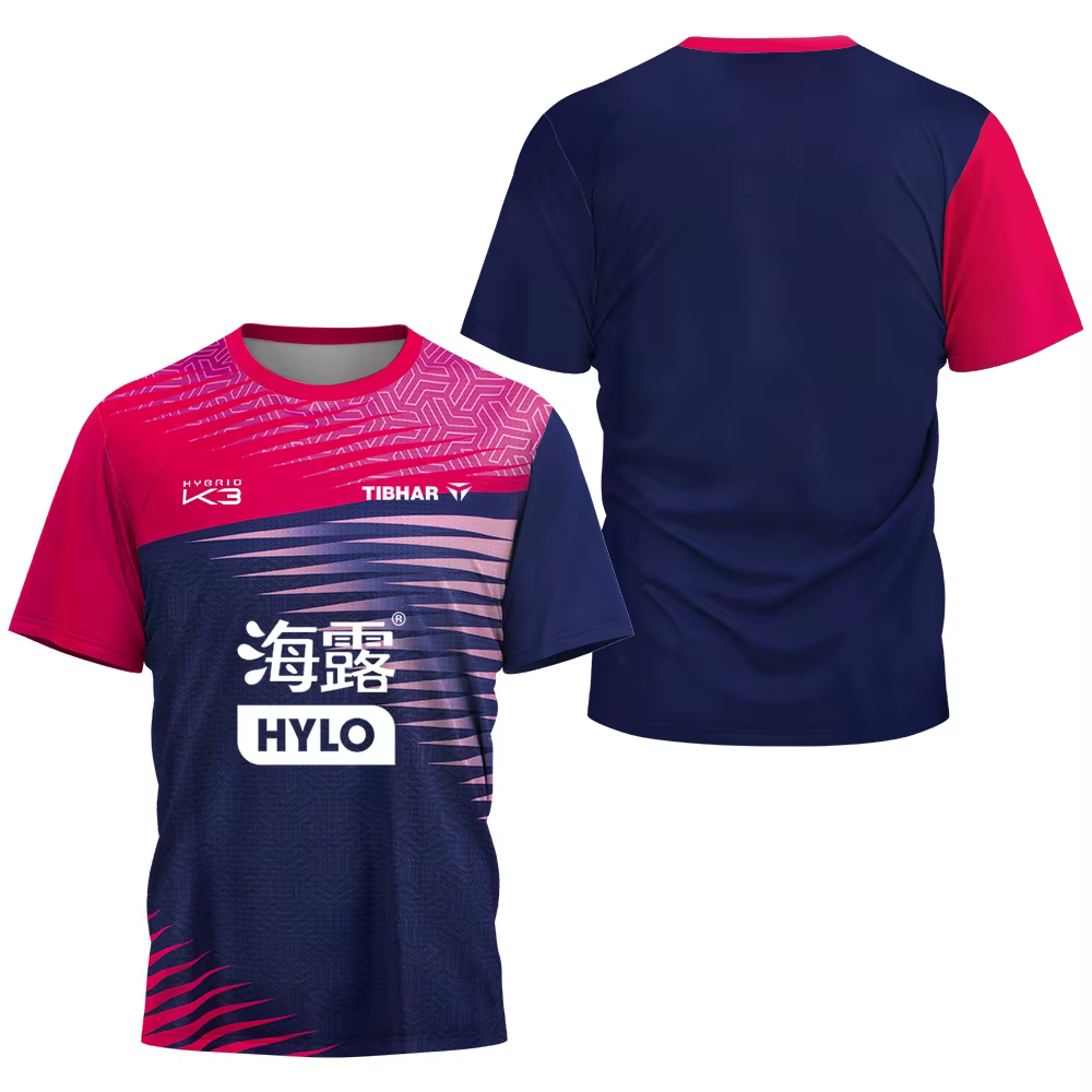 Felix Lebrun impression 3D sport séchage rapide respirant hommes T-shirt maillot de Tennis de Table en plein air rue équipe formation haut à manches courtes