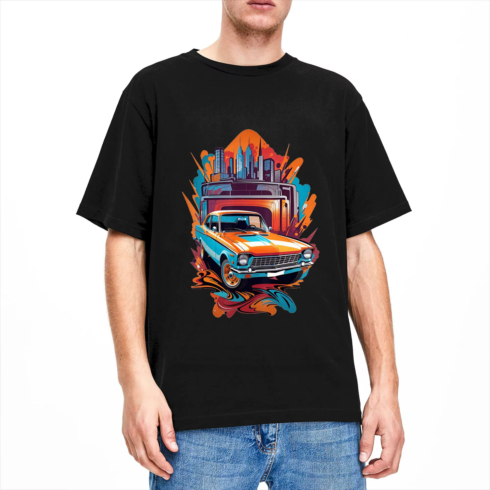 T-shirt pour hommes, voitures classiques