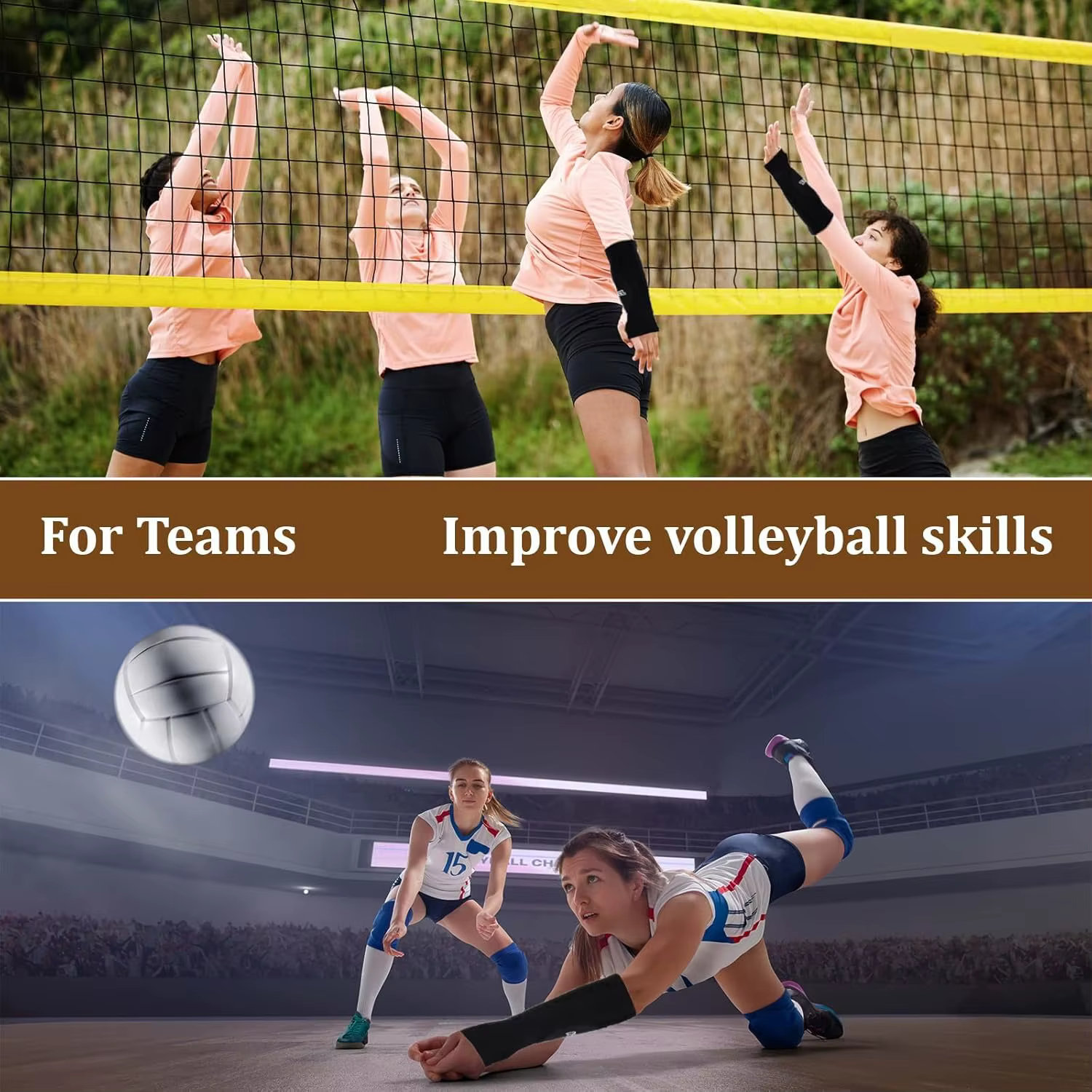 Manchons de passage rembourrés pour Fitness et volley-ball