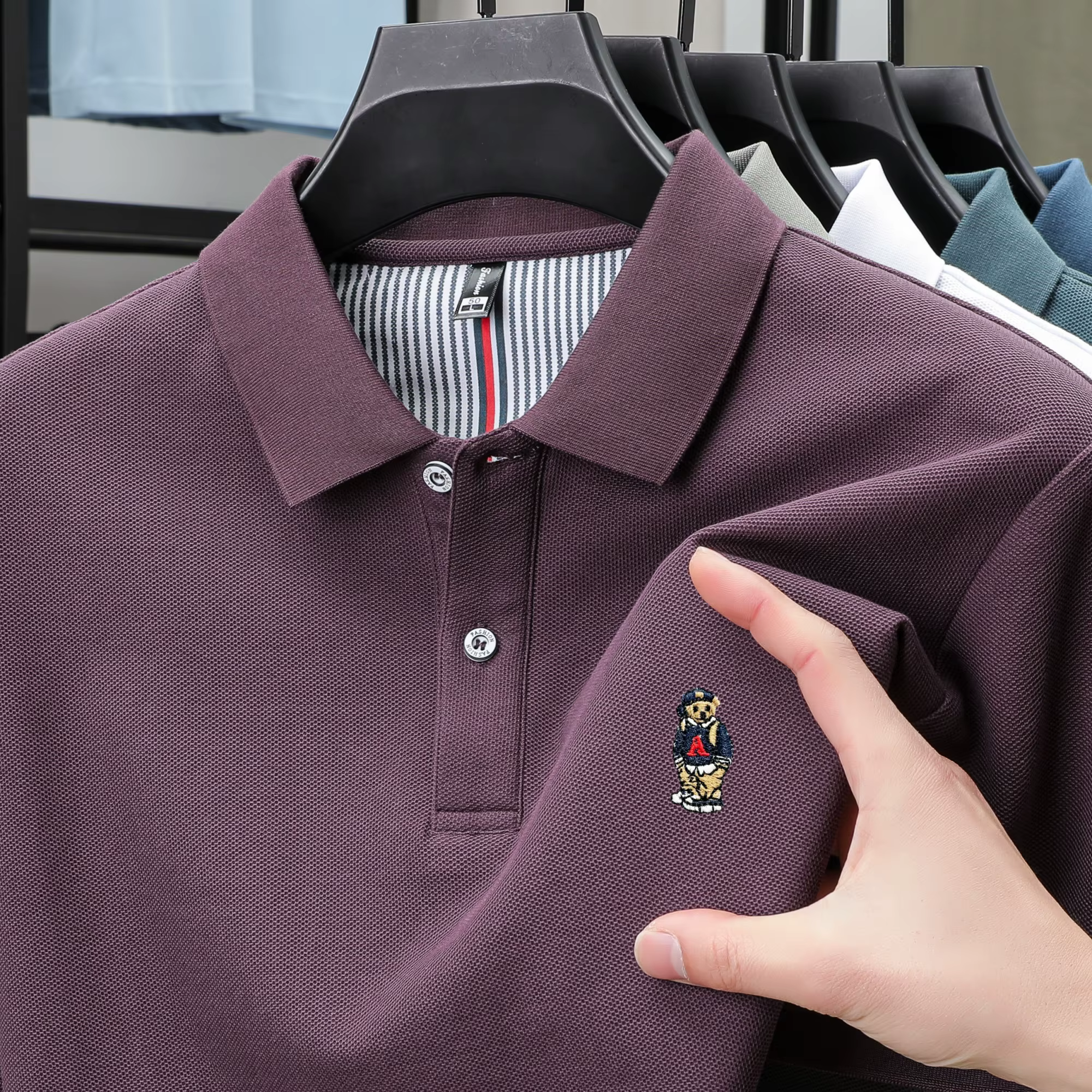 Polo à manches courtes pour hommes