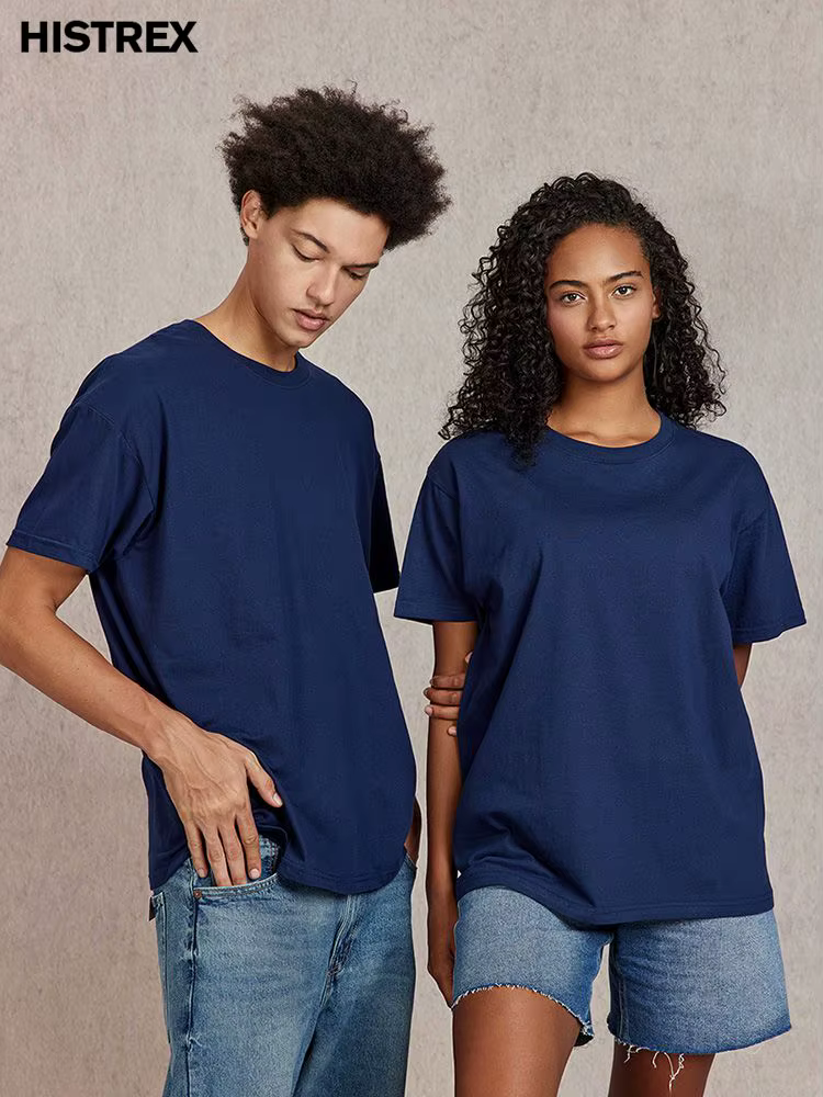 T-shirt d'été uni à manches courtes pour hommes et femmes