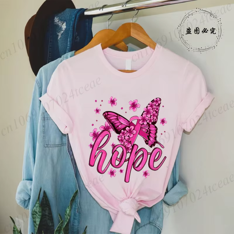 T-shirt pour femme avec imprimé guerrier de la lutte contre le cancer du sein