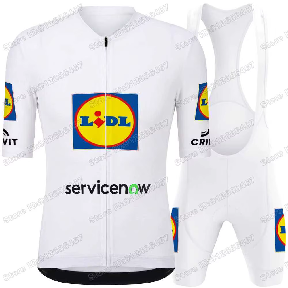 Maillot de Cyclisme Équipe Lidl 2026 Blanc et noir