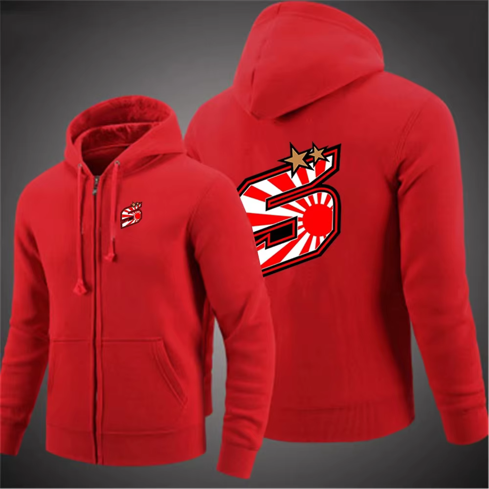 Johann Zarco No 5 imprimer 2025 printemps automne hommes classique couleur unie populaire sweat fermeture éclair décontracté confortable sweats à capuche